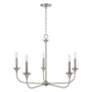 Thumbnail4 of Capital Presley 31" Wide Brushed Nickel 5-Light Chandelier more views