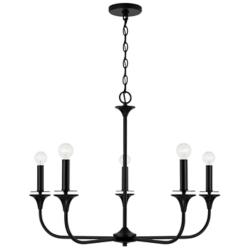 Capital Presley 31" Wide Matte Black 5-Light Chandelier