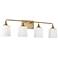 Capital Presley 36 3/4" Wide Aged Brass 4-Light Bath Light