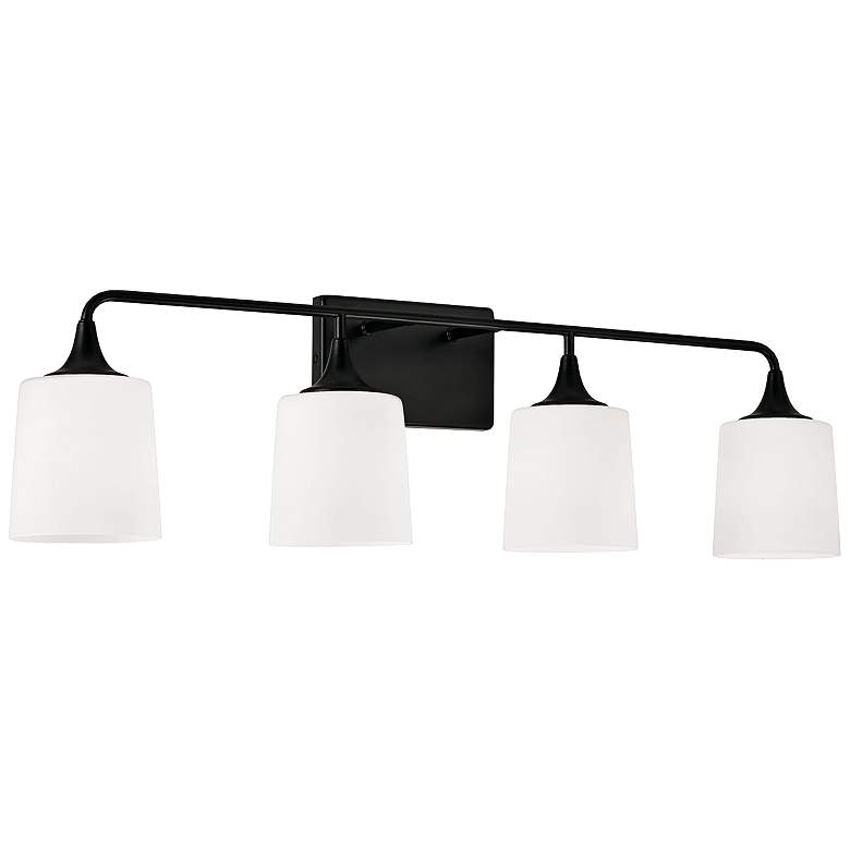 Image 2 Capital Presley 36 3/4" Wide Matte Black 4-Light Bath Light