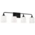 Capital Presley 36 3/4" Wide Matte Black 4-Light Bath Light
