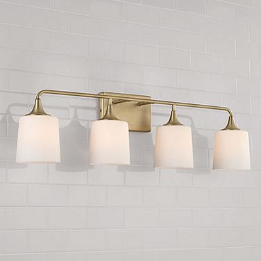Capital Presley 36 3/4" Wide Aged Brass 4-Light Bath Light