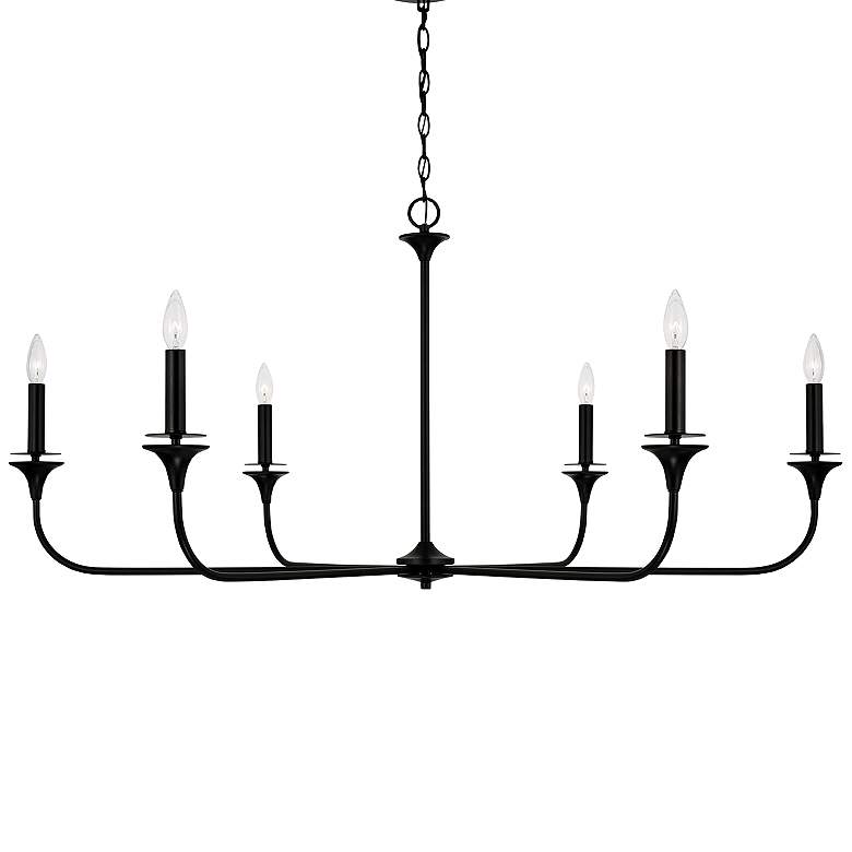 Image 2 Capital Presley 49" Wide Matte Black 6-Light Chandelier