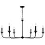 2_Capital Presley 49" Wide Matte Black 6-Light Chandelier