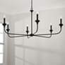 1_Capital Presley 49" Wide Matte Black 6-Light Chandelier