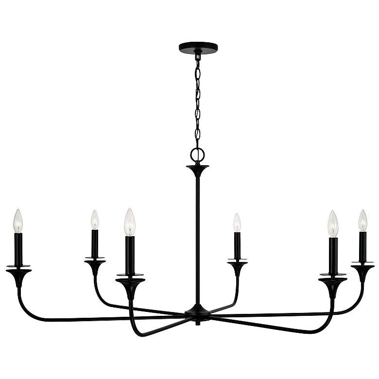 Image 4 Capital Presley 49" Wide Matte Black 6-Light Chandelier more views