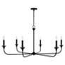 4_Capital Presley 49" Wide Matte Black 6-Light Chandelier more views
