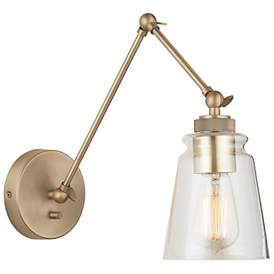 Image1 of Capital Profile Aged Brass Adjustable Swing Arm Wall Lamp