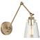 Capital Profile Aged Brass Adjustable Swing Arm Wall Lamp