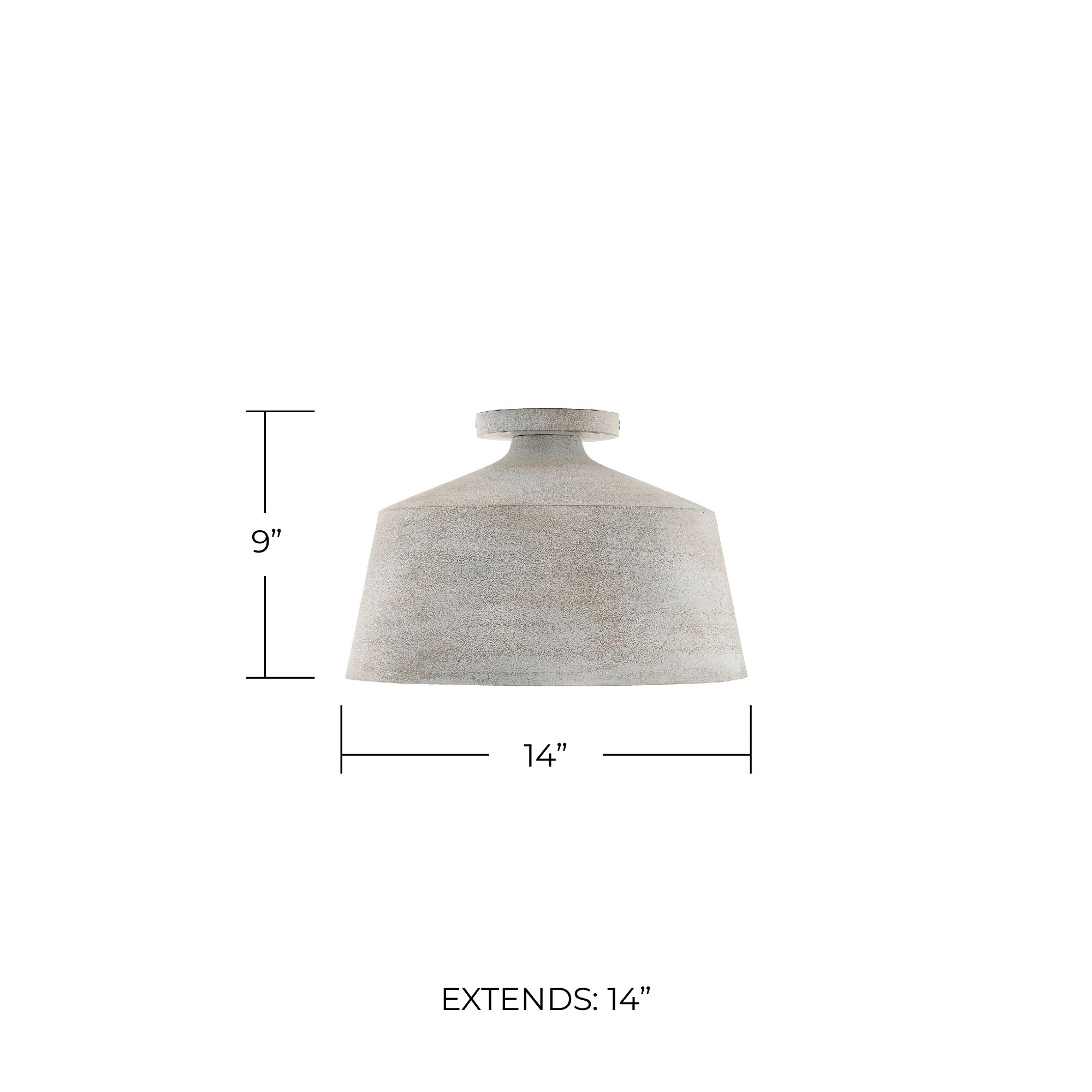 Image 6 Capital Quarry 14" Wide Stucco Ceiling Light more views
