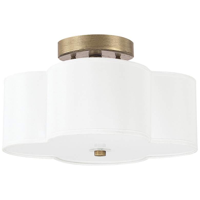 Image 2 Capital Quinn 12" Wide Brushed Gold Ceiling Light