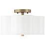 2_Capital Quinn 12" Wide Brushed Gold Ceiling Light