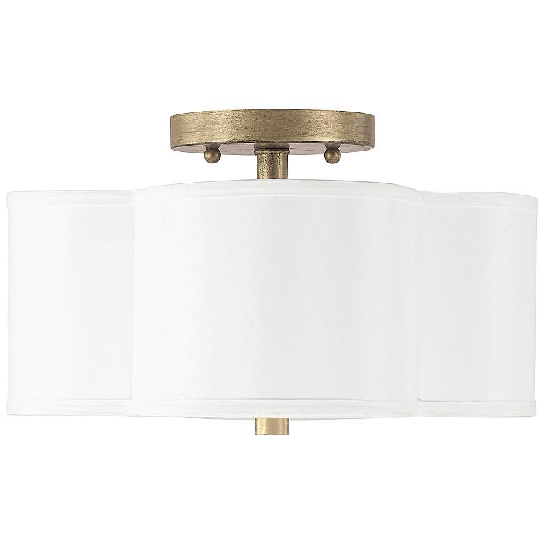 Image 4 Capital Quinn 12" Wide Brushed Gold Ceiling Light more views
