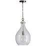 2_Capital Rabun 12" Wide Brushed Pewter Teardrop Mini Pendant