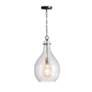 5_Capital Rabun 12" Wide Brushed Pewter Teardrop Mini Pendant more views