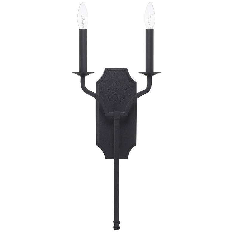Image 1 Capital Ravenwood 22" High Black Iron 2-Light Wall Sconce