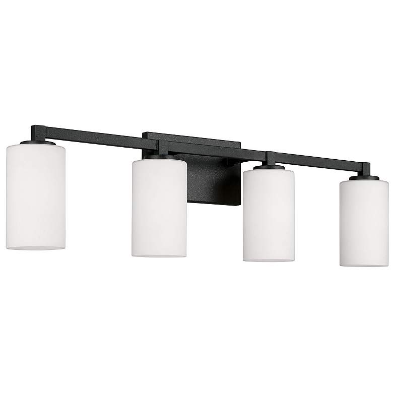 Image 1 Capital Ravenwood 32 3/4" Wide Black Iron 4-Light Bath Light
