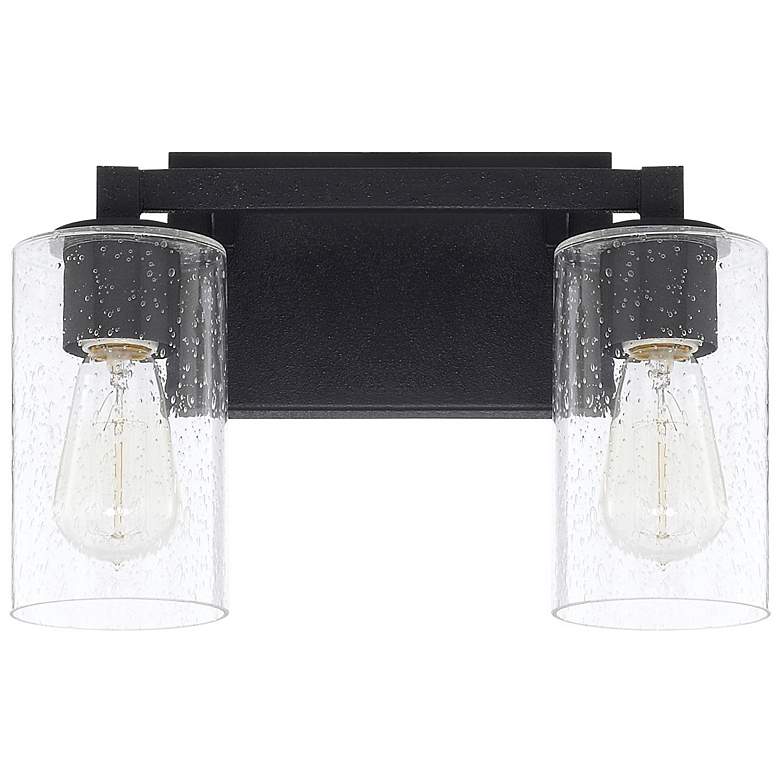 Image 1 Capital Ravenwood 9 1/2" High Black Iron 2-Light Wall Sconce