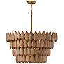 2_Capital Ravi 28 3/4" Patinaed Brass and Wood Modern Tiered Pendant