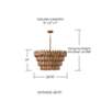 5_Capital Ravi 28 3/4" Patinaed Brass and Wood Modern Tiered Pendant more views