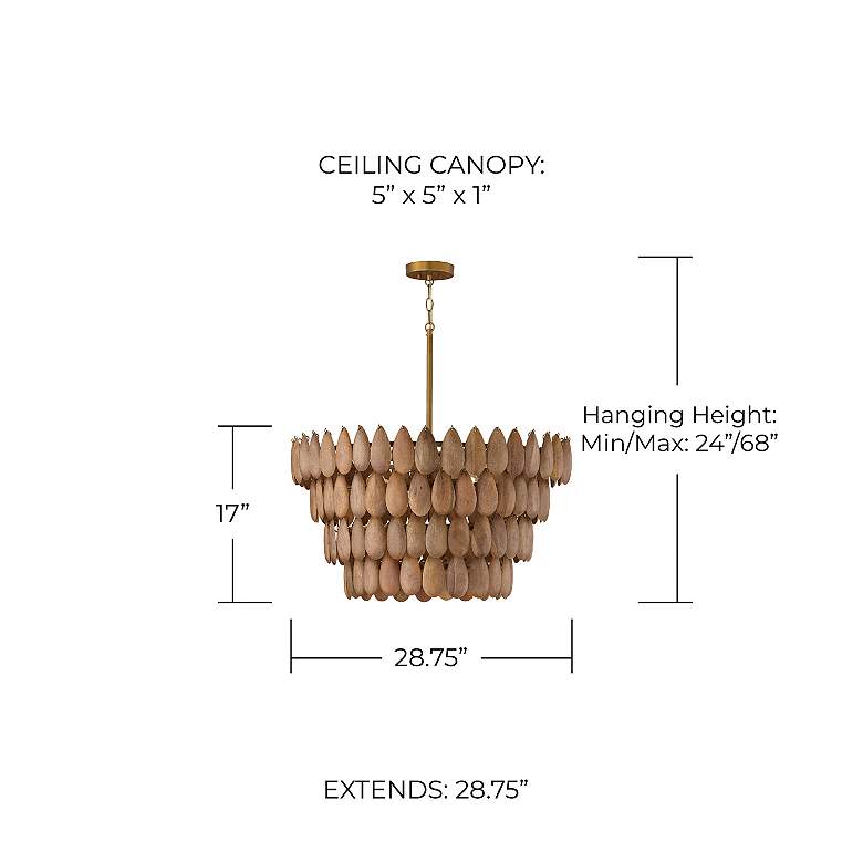 Image 5 Capital Ravi 28 3/4"W Patinaed Brass 4-Tier Pendant Light more views