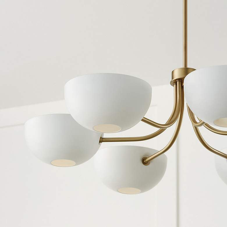 Image 5 Capital Reece 34" Wide Aged Brass 6-Light Classic Chandelier more views