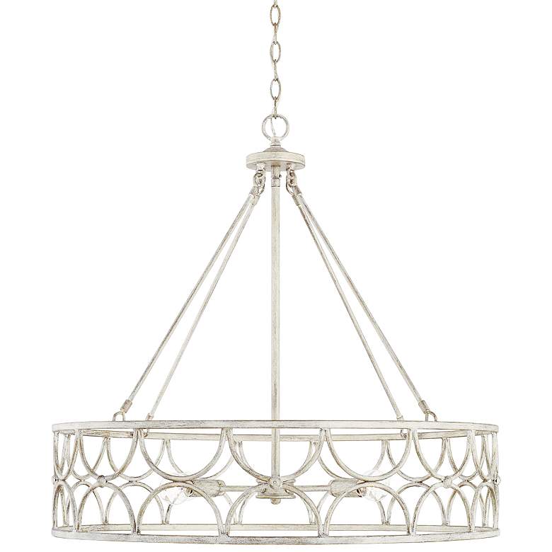 Image 2 Capital Ricci 29 1/2" Wide Winter White 4-Light Drum Pendant