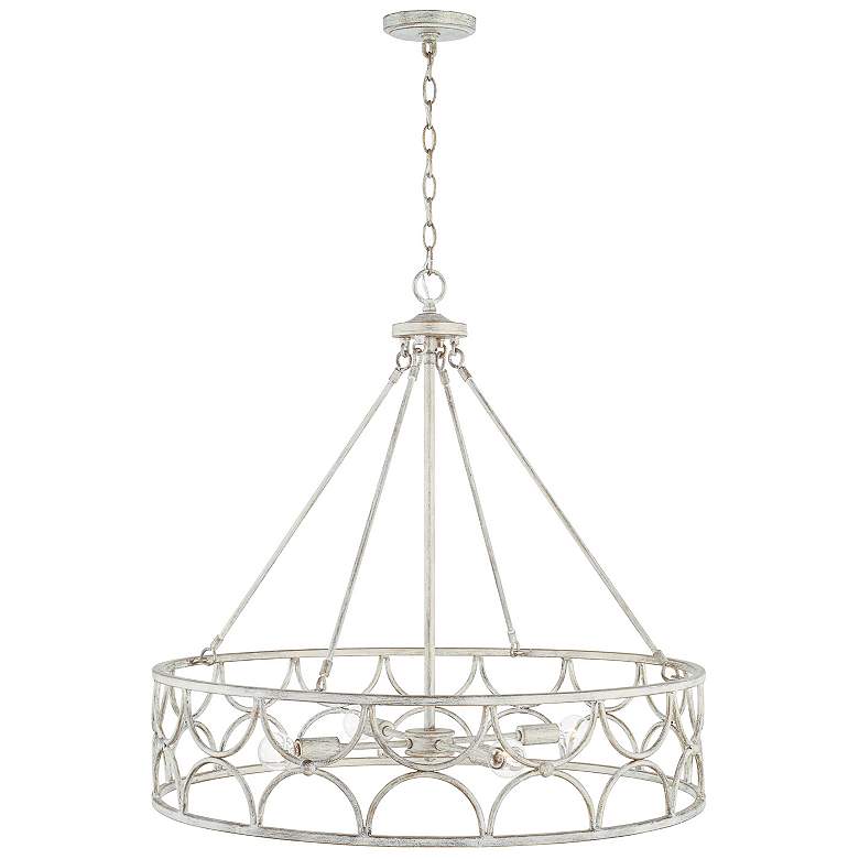 Image 4 Capital Ricci 29 1/2" Wide Winter White 4-Light Drum Pendant more views