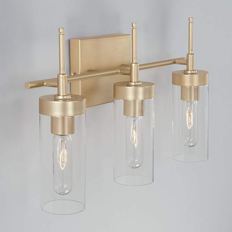 Image 4 Capital Riley 19" Wide Soft Gold 3-Light Vanity Bath Light more views