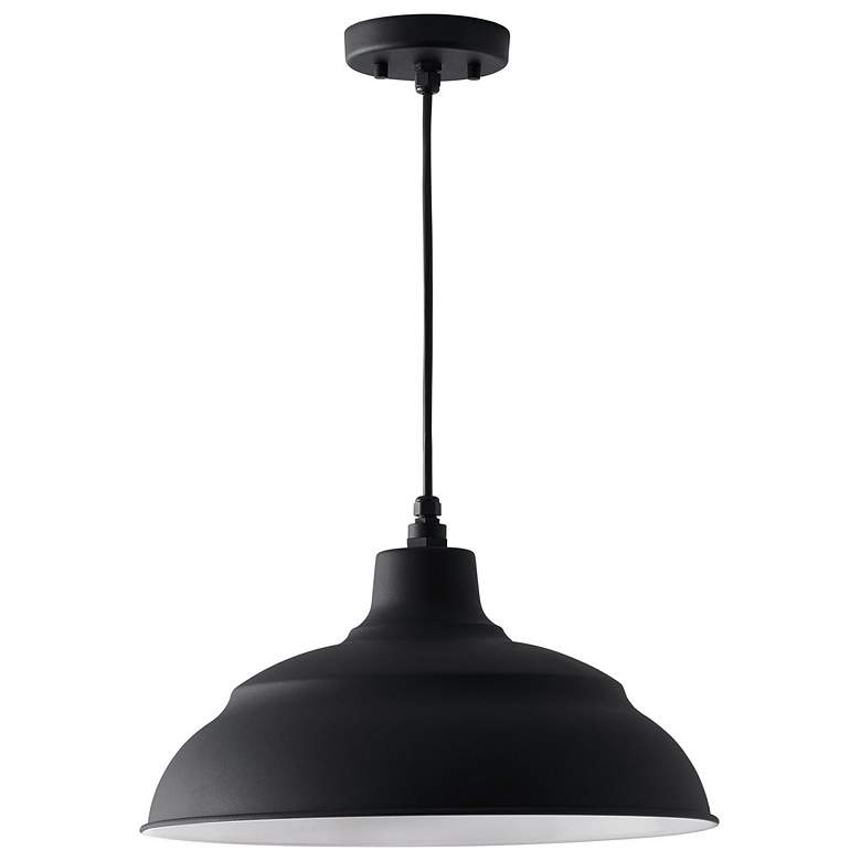 Image 1 Capital RLM 16 3/4" Wide Black Outdoor Warehouse Hanging Light
