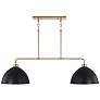 2_Capital Ross 44" Wide Aged Brass 2-Light Linear Chandelier