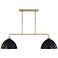 Capital Ross 44" Wide Aged Brass 2-Light Linear Chandelier