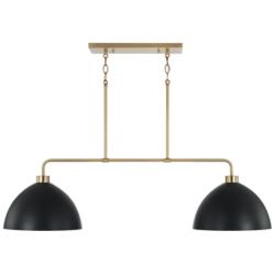 Capital Ross 44" Wide Aged Brass 2-Light Linear Chandelier