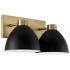 Capital Ross 8"H Aged Brass and Black 2-Light Wall Sconce