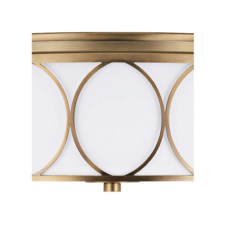 Image 3 Capital Rylann 15" Wide Aged Brass Drum Ceiling Light more views