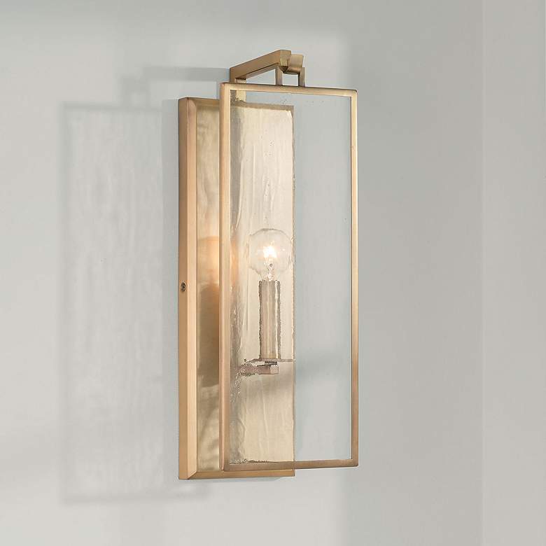 Image 1 Capital Rylann 17 1/4" High Aged Brass Wall Sconce