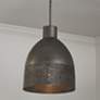 1_Capital Sana 15" Wide Gray Iron Dome Pendant Light