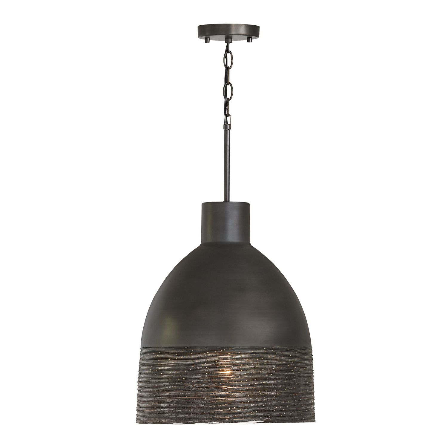 Image 4 Capital Sana 15" Wide Gray Iron Dome Pendant Light more views