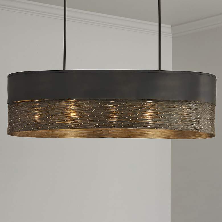 Image 1 Capital Sana 43" Wide Gray Iron Linear Pendant Light