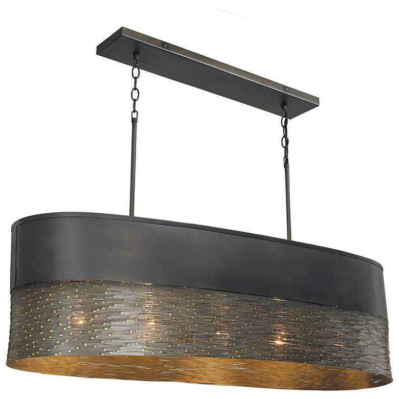 Image 5 Capital Sana 43" Wide Gray Iron Linear Pendant Light more views
