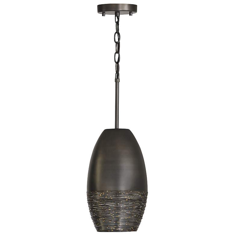 Image 1 Capital Sana 8" Wide Gray Iron Mini Pendant