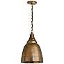 2_Capital Sedona 12" Wide Oxidized Brass Bell Mini Pendant
