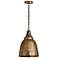 Capital Sedona 12" Wide Oxidized Brass Bell Mini Pendant