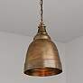1_Capital Sedona 12" Wide Oxidized Brass Bell Mini Pendant