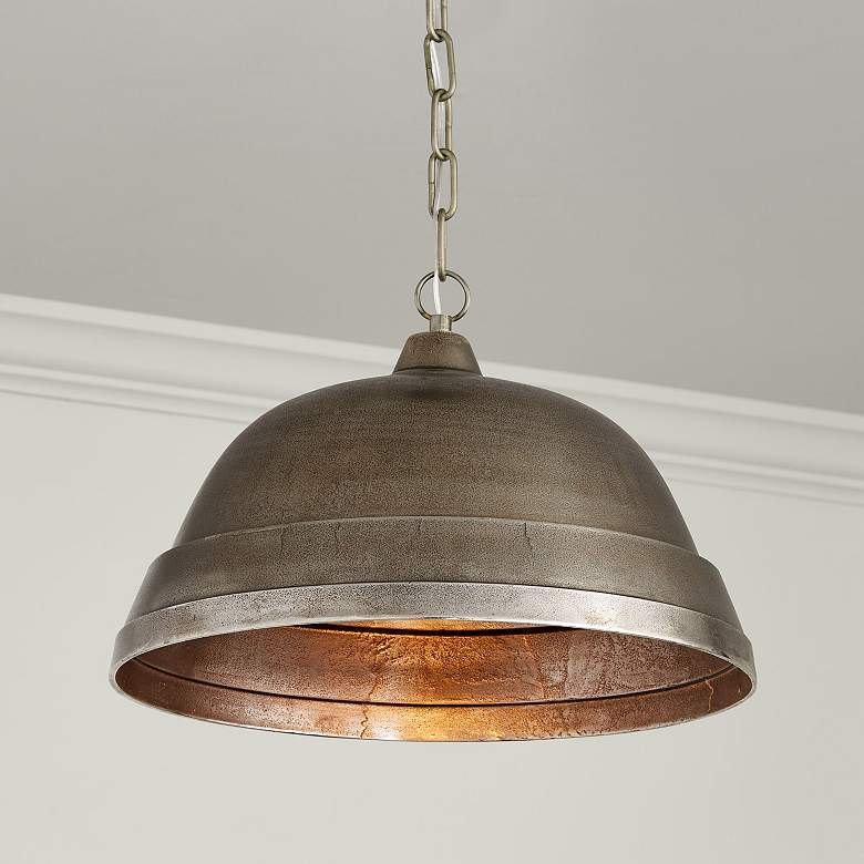 Image 1 Capital Sedona 18" Wide Oxidized Nickel Dome Pendant Light