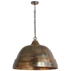 Capital Sedona 28" Wide Oxidized Brass Dome Pendant Light