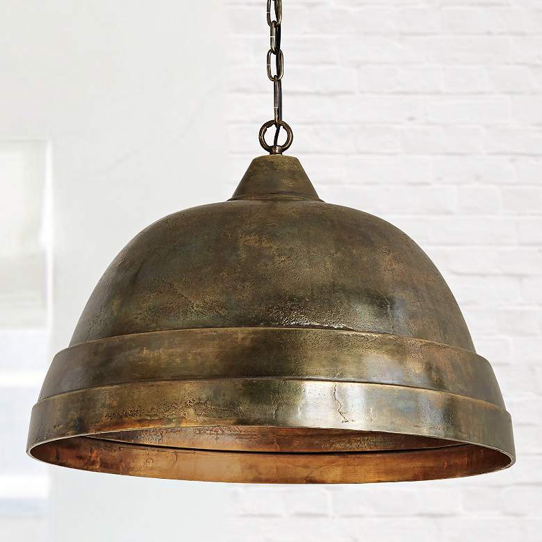 Image 2 Capital Sedona 28" Wide Oxidized Brass Dome Pendant Light