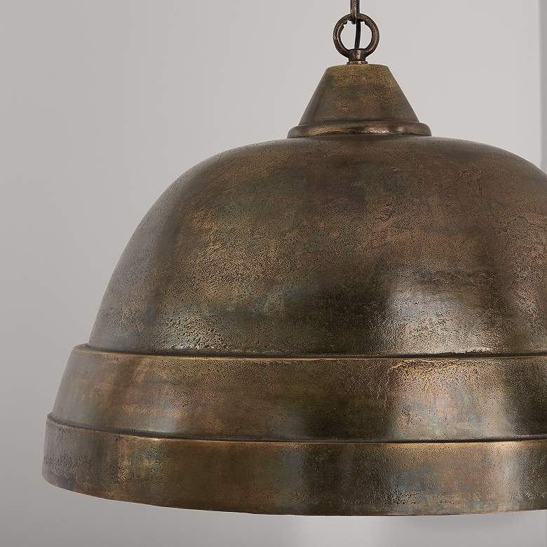 Image 5 Capital Sedona 28" Wide Oxidized Brass Dome Pendant Light more views