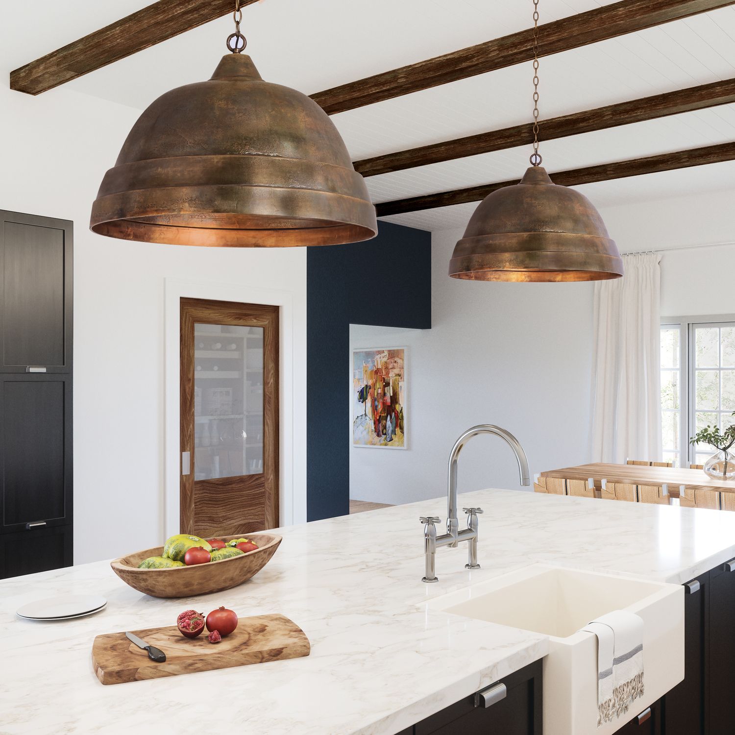 Image 7 Capital Sedona 28" Wide Oxidized Brass Dome Pendant Light more views