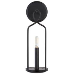 Capital Sonnet 16 1/4" High Matte Black Metal Wall Sconce